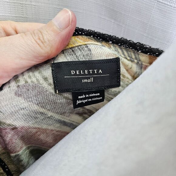 Anthropologie Deletta Abstract Draped Neck Sleeveless Top Size Small - Picture 7 of 9